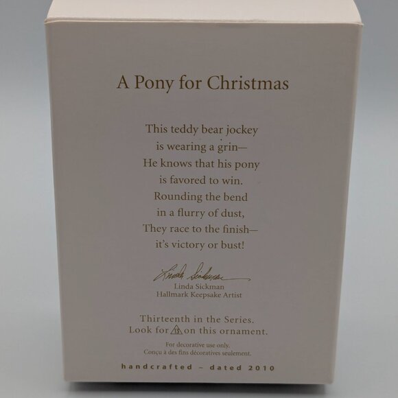 Hallmark Keepsake A Pony for Christmas 2010, 13th in A Pony for Christmas Series - Picture 9 of 11